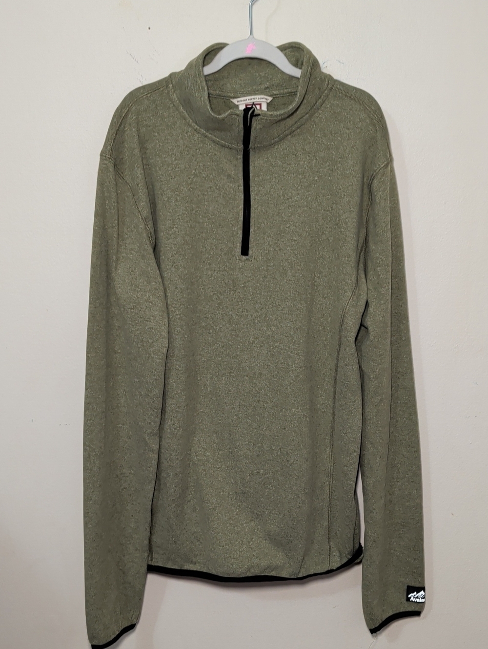 Avalanche Quarter-Zip Fleece Pullover Green Gorpcore Outdoors Boys Size XL 18-20